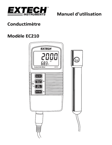 Extech Instruments EC210 Compact Conductivity/TDS Meter Manuel utilisateur | Fixfr