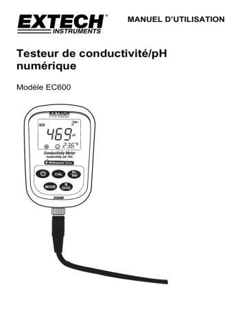 Extech Instruments EC600 Waterproof pH/mV/Conductivity/TDS/Salinity/Temp Meter Manuel utilisateur | Fixfr