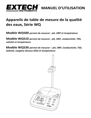 WQ500 | WQ510 | Extech Instruments WQ530 Benchtop Water Quality Meter/Stirrer Manuel utilisateur | Fixfr