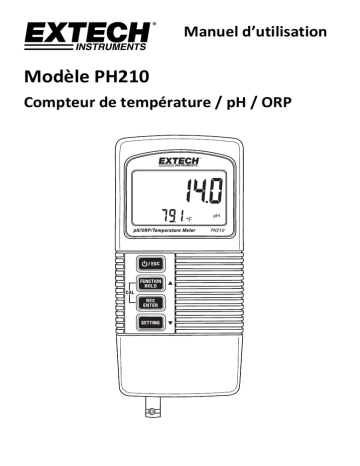 Extech Instruments PH210 Compact pH/ORP/Temperature Meter Manuel utilisateur | Fixfr