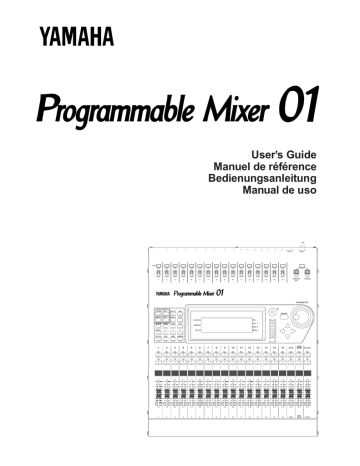 Yamaha Programmable Mixer 01 Manuel utilisateur | Fixfr