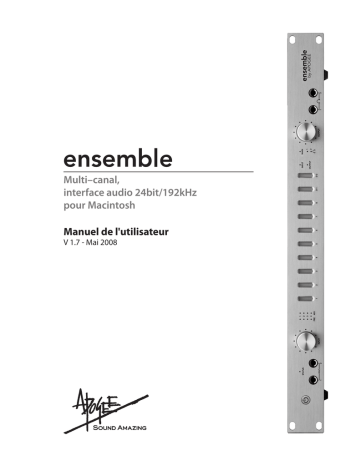 Ensemble (FireWire) | Apogee ensemble Manuel utilisateur | Fixfr