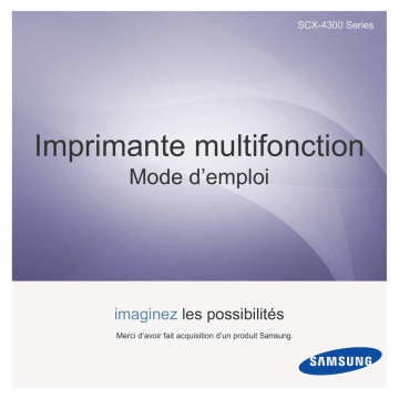 User's manual | Samsung SCX-4300 Manuel utilisateur | Fixfr