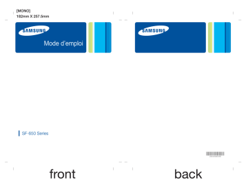 User's manual | Samsung SF-650 Manuel utilisateur | Fixfr